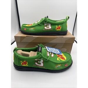Hey Dude Mens NASCAR Dale Earnhardt Jr. Sun Drop #3 Wally Green Slip On Shoes 11